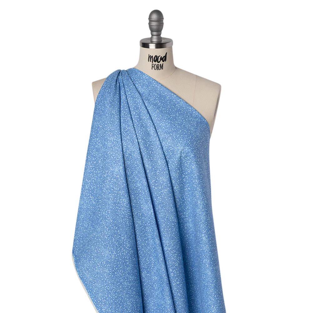 Printed Quilting Cotton by Patrick Lose for Northcott - Lapis Ditsy Dots - Tonal Trios Collection - Drape