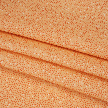 Printed Quilting Cotton by Patrick Lose for Northcott - Apricot Ditsy Dots - Tonal Trios Collection