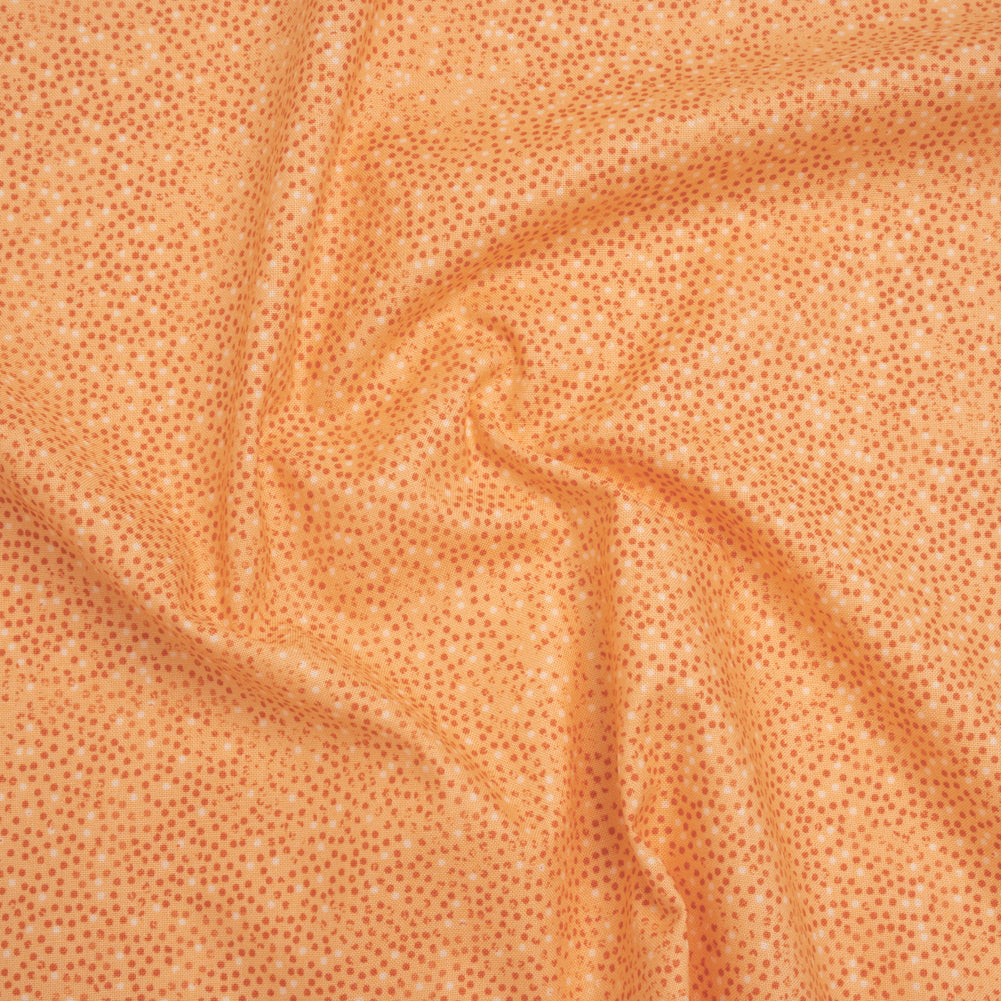 Printed Quilting Cotton by Patrick Lose for Northcott - Apricot Ditsy Dots - Tonal Trios Collection