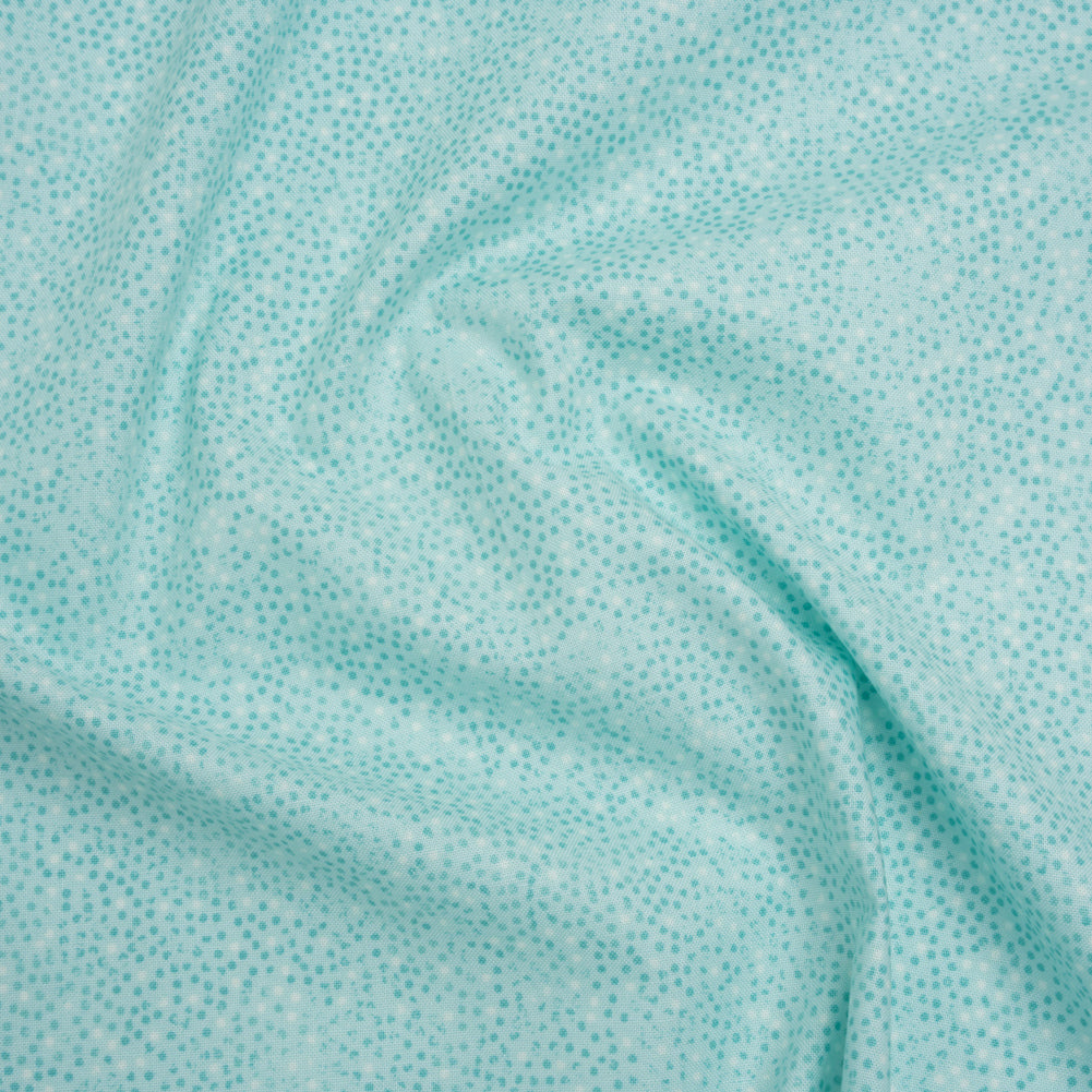 Printed Quilting Cotton by Patrick Lose for Northcott - Aquamarine Ditsy Dots - Tonal Trios Collection