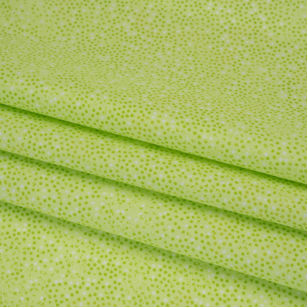 Printed Quilting Cotton by Patrick Lose for Northcott - Peridot Ditsy Dots - Tonal Trios Collection Folded