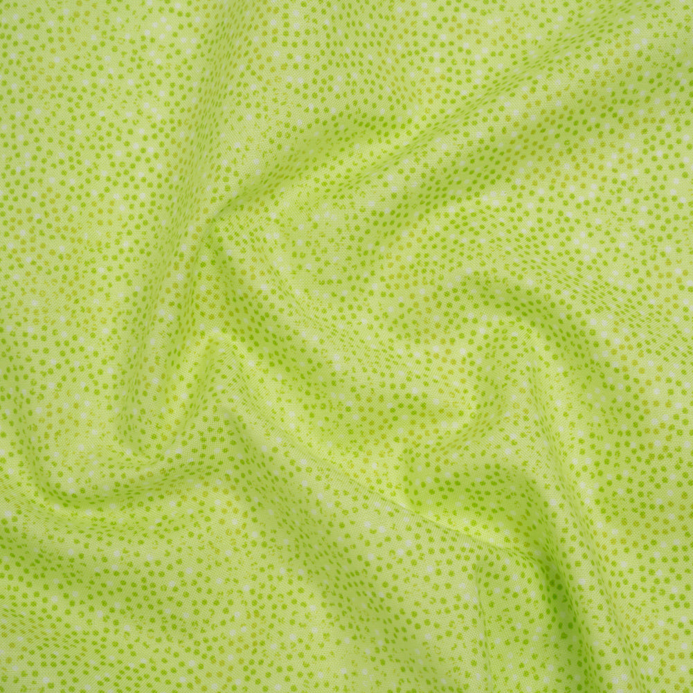 Printed Quilting Cotton by Patrick Lose for Northcott - Peridot Ditsy Dots - Tonal Trios Collection