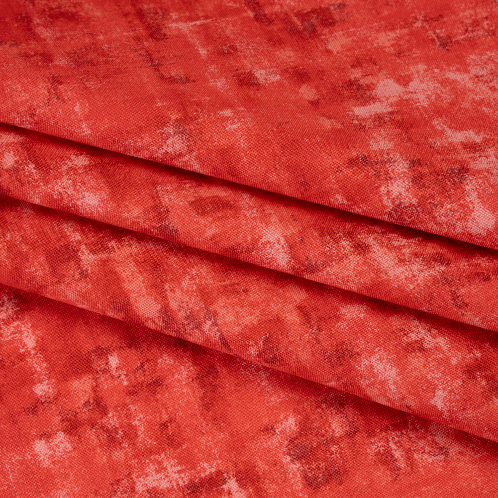 Printed Quilting Cotton by Patrick Lose for Northcott - Scarlet Billows Jazzy Painted Texture - Tonal Trios Collection Folded
