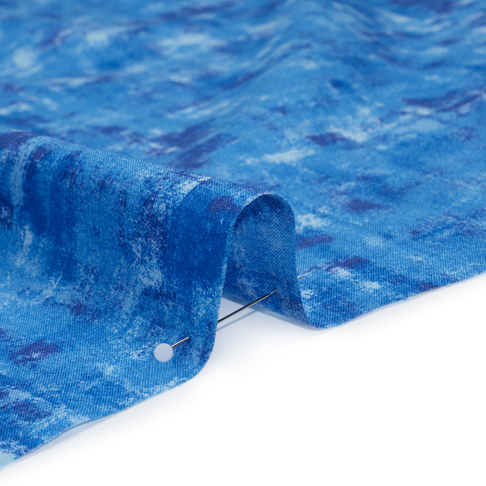 Printed Quilting Cotton by Patrick Lose for Northcott - Blue Note Jazzy Painted Texture - Tonal Trios Collection