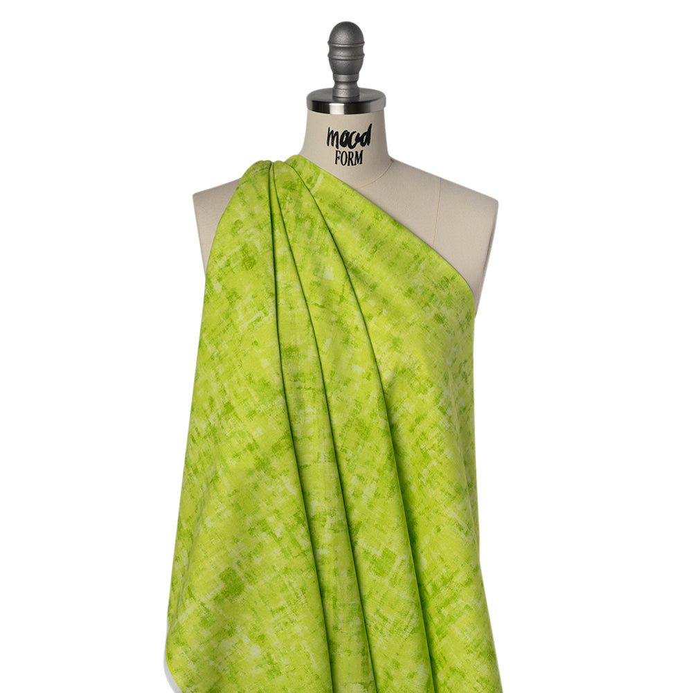 Printed Quilting Cotton by Patrick Lose for Northcott - Lime Twist Jazzy Painted Texture - Tonal Trios Collection - Drape