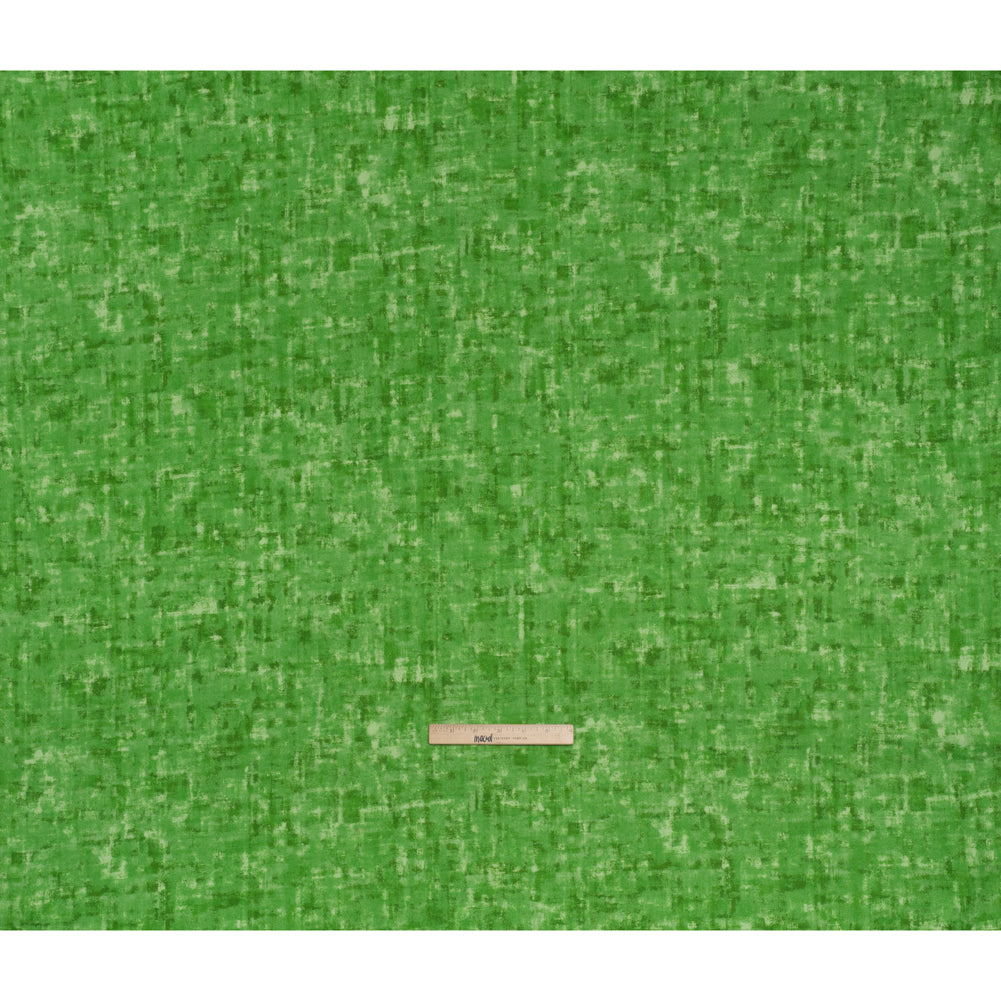 Printed Quilting Cotton by Patrick Lose for Northcott - Grasshopper Jazzy Painted Texture - Tonal Trios Collection - Full