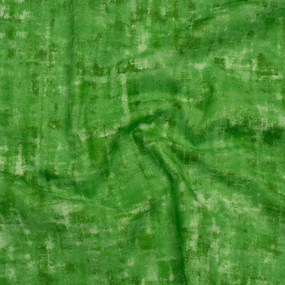 Printed Quilting Cotton by Patrick Lose for Northcott - Grasshopper Jazzy Painted Texture - Tonal Trios Collection