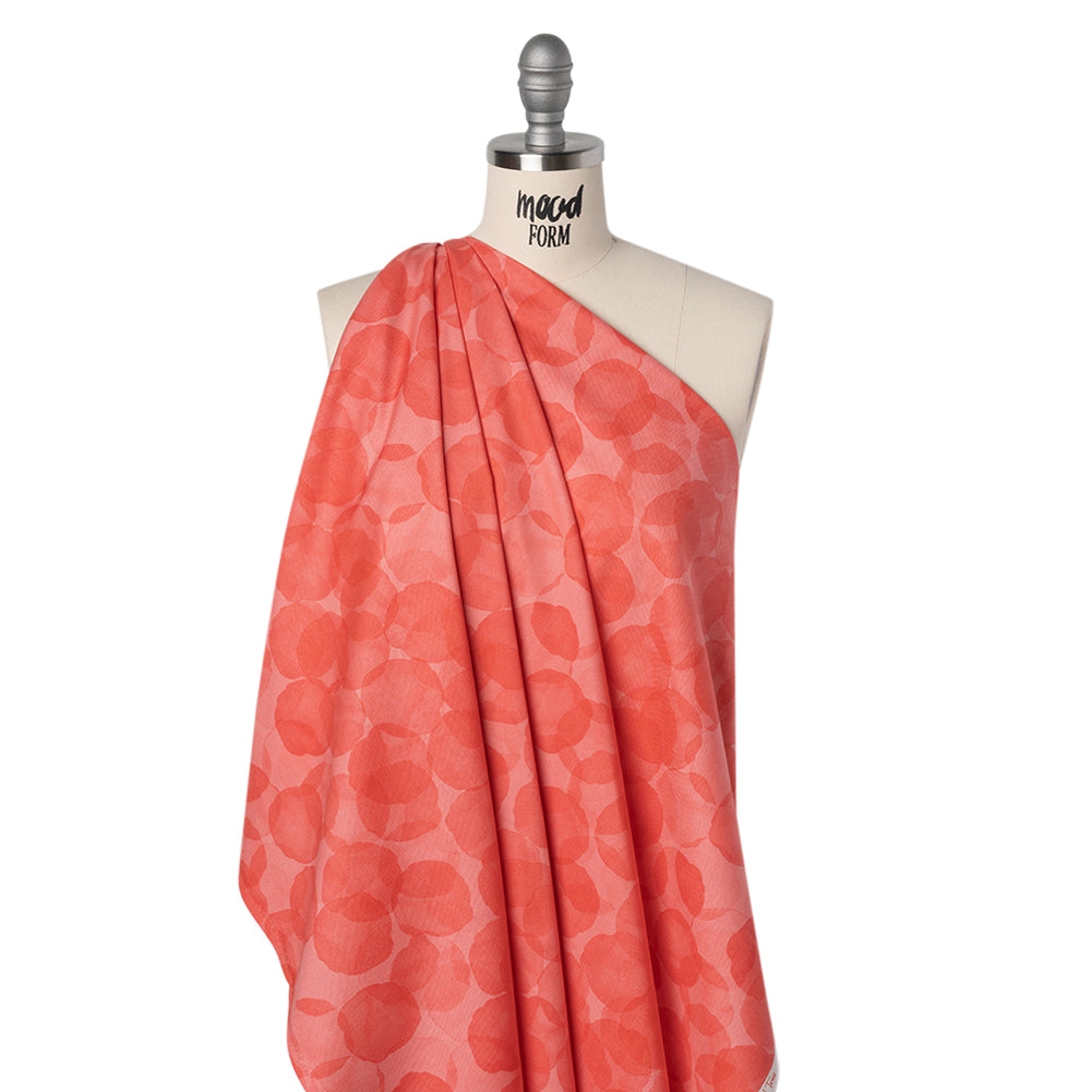 Printed Quilting Cotton by Patrick Lose for Northcott - Cherry Juicy Watercolor Circles - Tonal Trios Collection - Drape