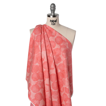 Printed Quilting Cotton by Patrick Lose for Northcott - Pink Lemonade Juicy Watercolor Circles - Tonal Trios Collection