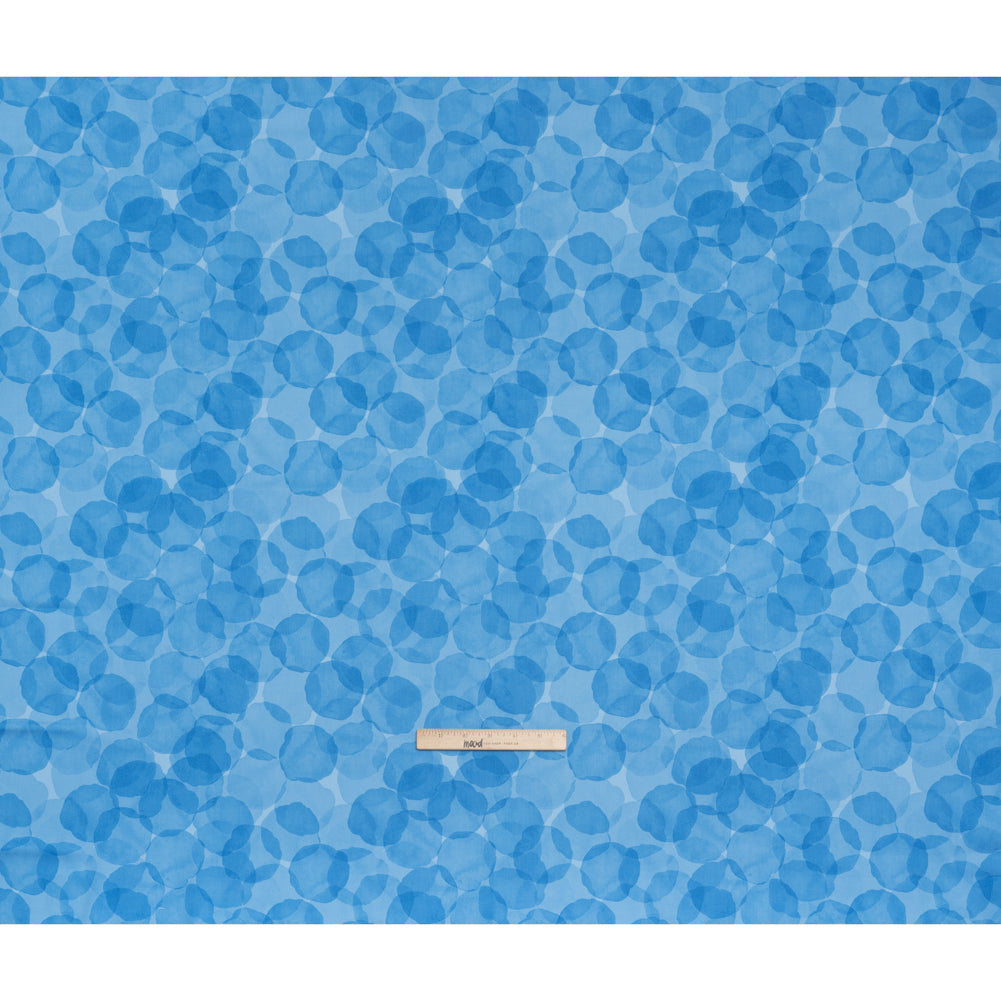 Printed Quilting Cotton by Patrick Lose for Northcott - Blue Curac?ao Juicy Watercolor Circles - Tonal Trios Collection Full