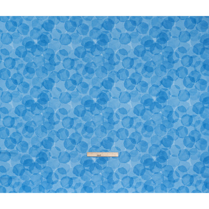 Printed Quilting Cotton by Patrick Lose for Northcott - Blue Curac?ao Juicy Watercolor Circles - Tonal Trios Collection Full