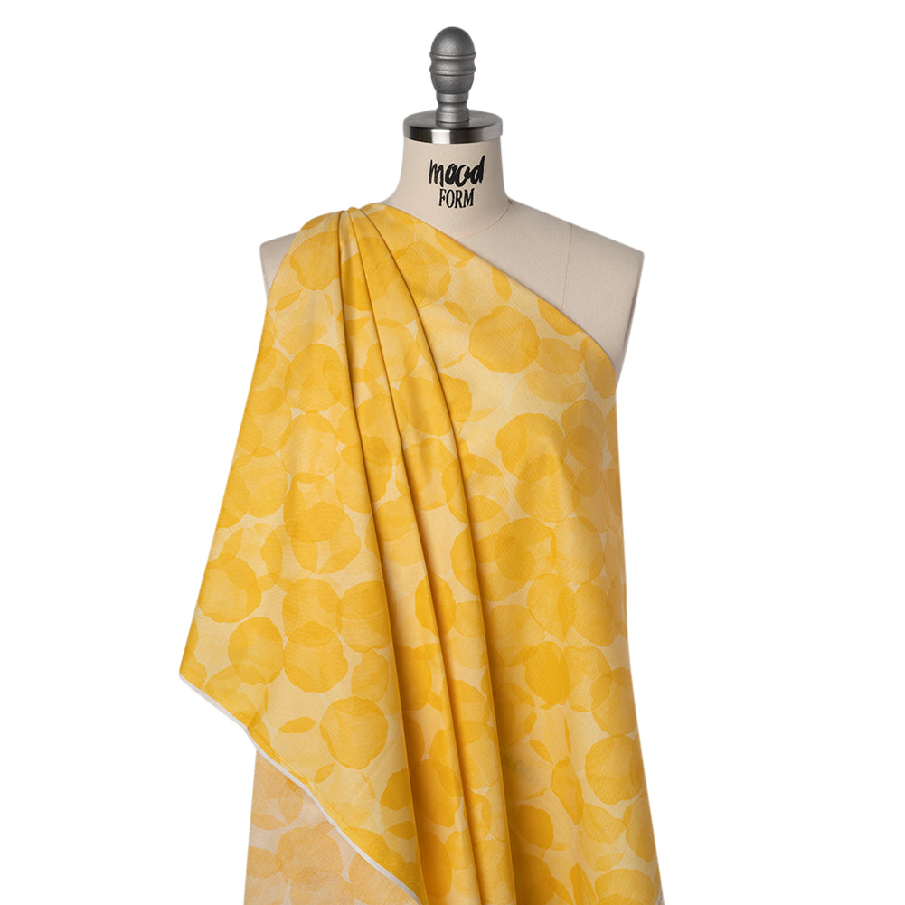 Printed Quilting Cotton by Patrick Lose for Northcott - Lemon Drop Juicy Watercolor Circles - Tonal Trios Collection - Drape