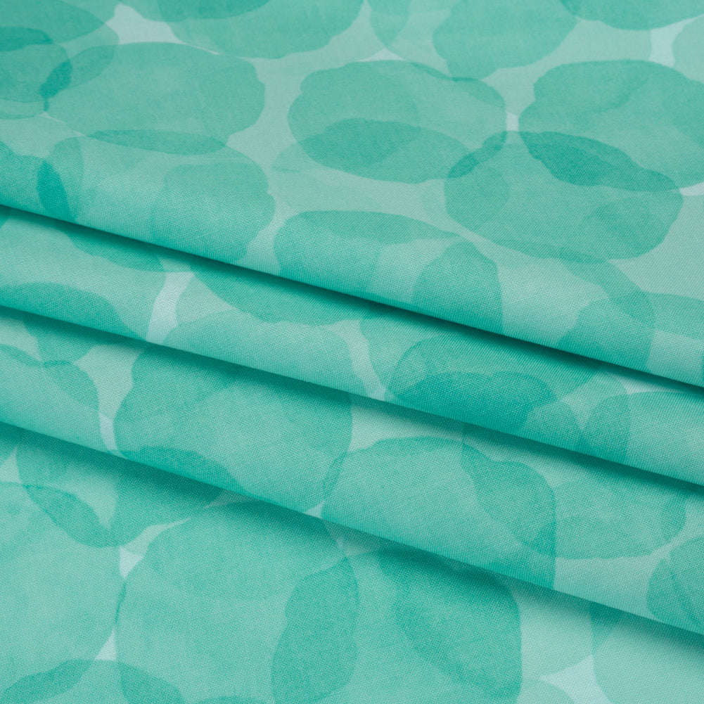 Printed Quilting Cotton by Patrick Lose for Northcott - Sea Spray Juicy Watercolor Circles - Tonal Trios Collection - Folded
