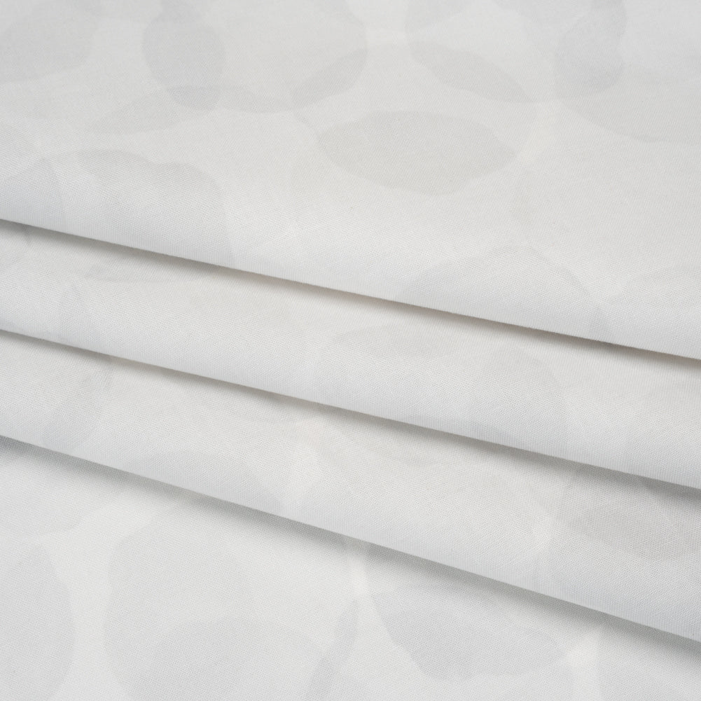 Printed Quilting Cotton by Patrick Lose for Northcott - White Wash Juicy Watercolor Circles - Tonal Trios Collection - Folded