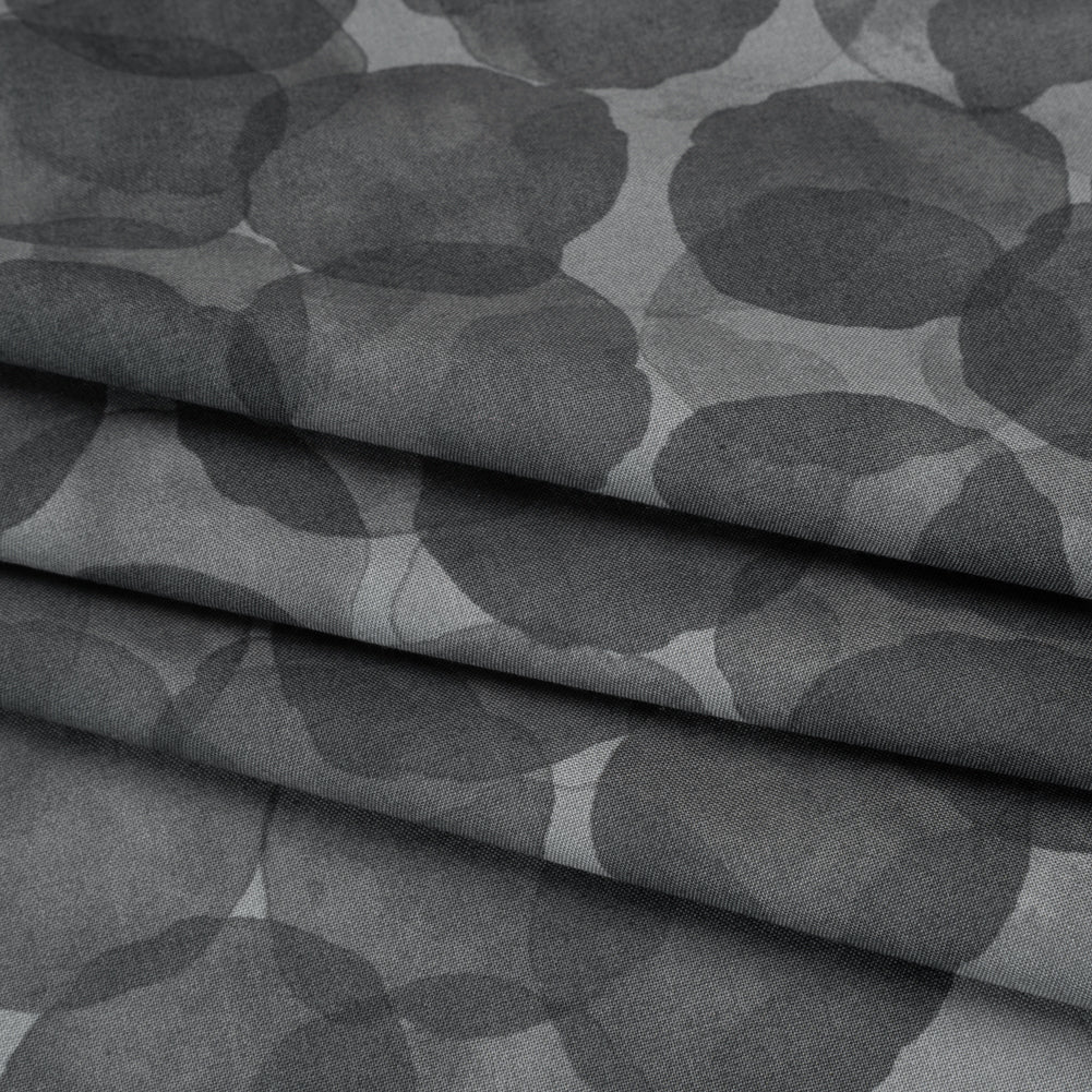 Printed Quilting Cotton by Patrick Lose for Northcott - Ink Juicy Watercolor Circles - Tonal Trios Collection Folded