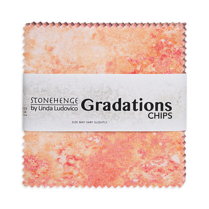 Stonehenge Quilting Cotton Quilting Cotton Chips 5" Square Precuts - Marrakech - Gradations II Collection