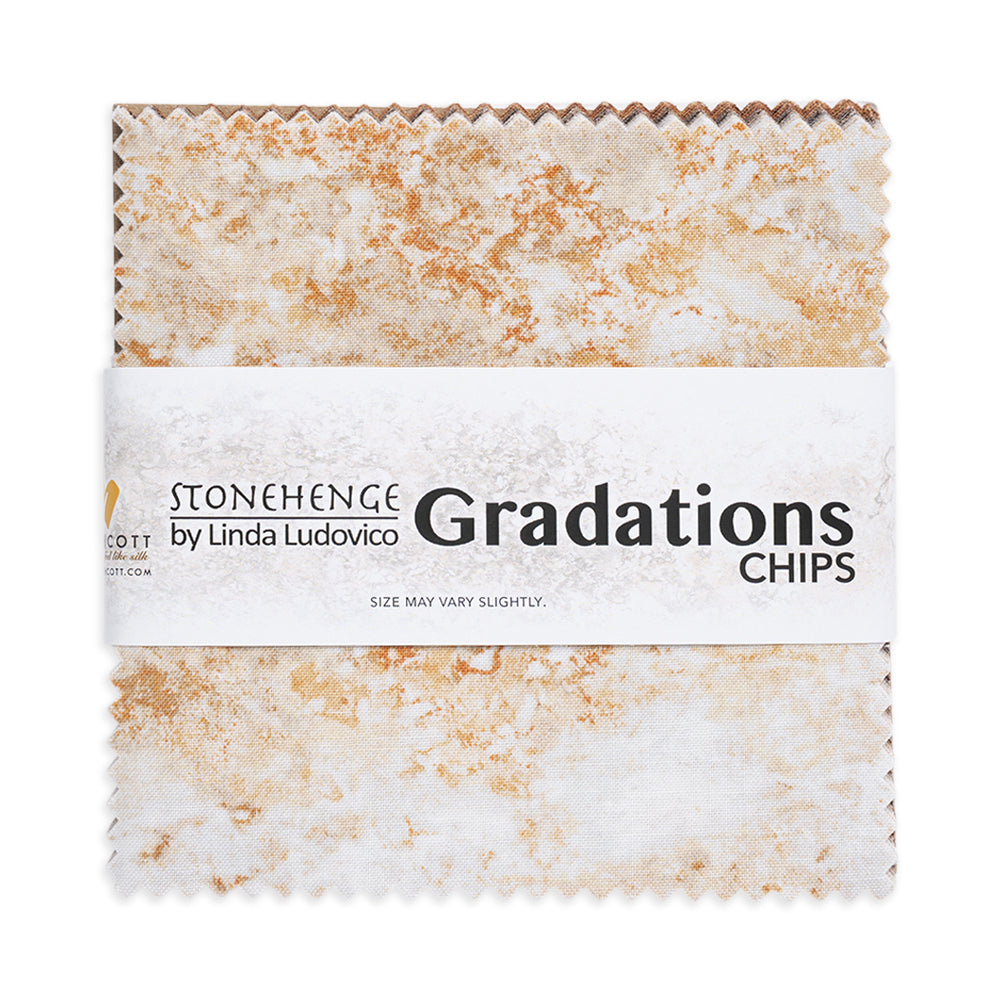 Stonehenge Quilting Cotton Chips 5" Square Precuts - Iron Ore - Gradations II Collection