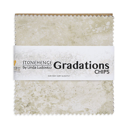 Stonehenge Quilting Cotton Chips 5" Square Precuts - Mineral - Gradations II Collection