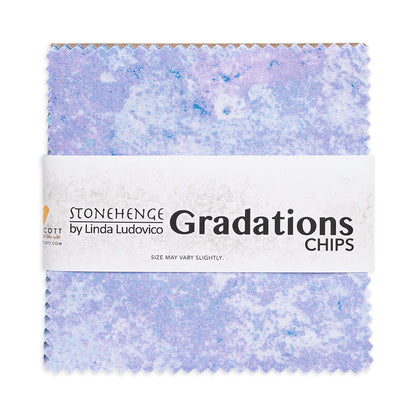 Stonehenge Quilting Cotton Chips 5" Square Precuts - Twilight - Gradations II Collection