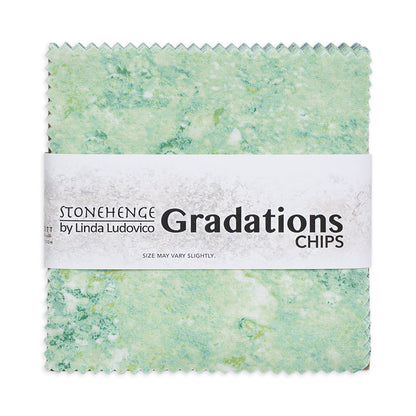 Stonehenge Quilting Cotton Chips 5" Square Precuts - Pine Ridge - Gradations II Collection