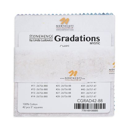 Stonehenge Quilting Cotton Chips 5" Square Precuts - Mystic - Gradations II Collection