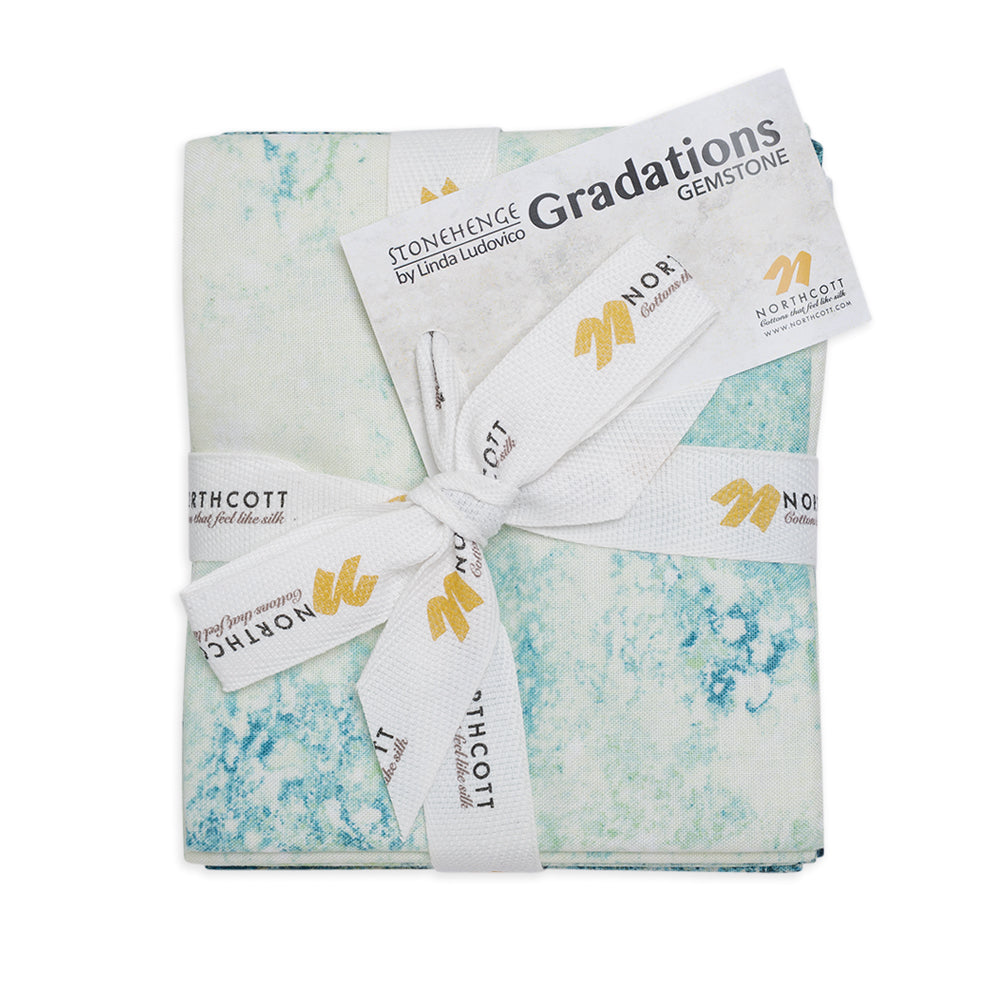 Stonehenge Quilting Cotton Fat Quarter Bundle Precuts - Gemstone 24pc - Multi Mixers Collection