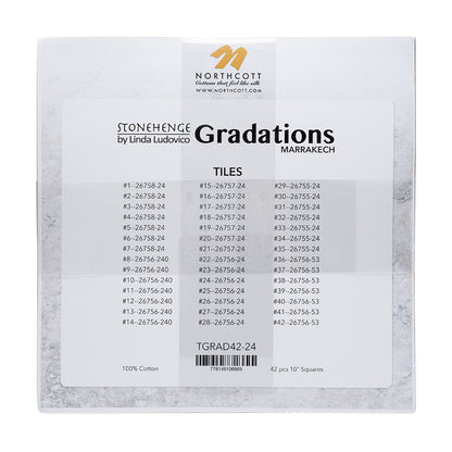 Stonehenge Quilting Cotton Tiles 10" Square Precuts - Marrakech - Gradations II Collection