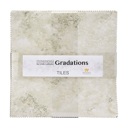 Stonehenge Quilting Cotton Tiles 10" Square Precuts - Mineral - Gradations II Collection