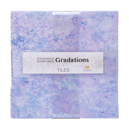 Stonehenge Quilting Cotton Tiles 10" Square Precuts - Twilight - Gradations II Collection