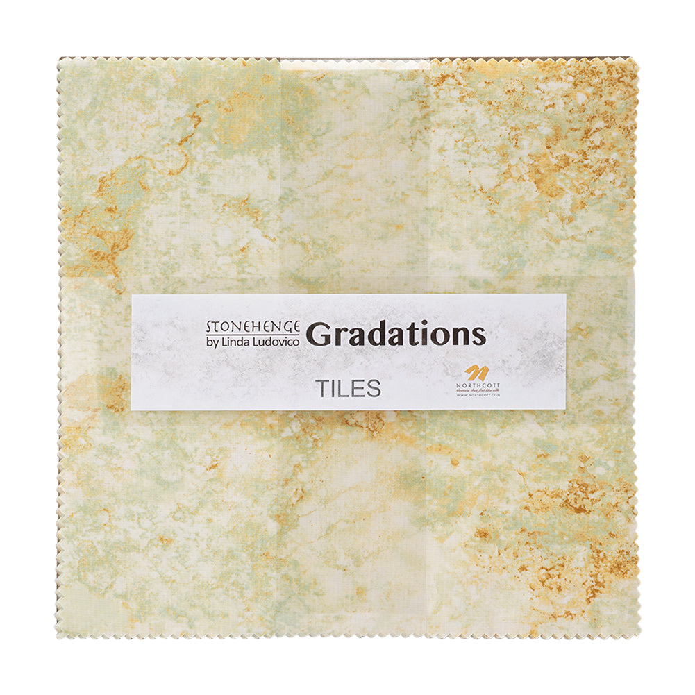 Stonehenge Quilting Cotton Tiles 10" Square Precuts - Oxidized Copper - Gradations II Collection
