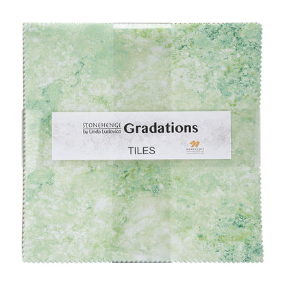 Stonehenge Quilting Cotton Tiles 10" Square Precuts - Pine Ridge - Gradations II Collection
