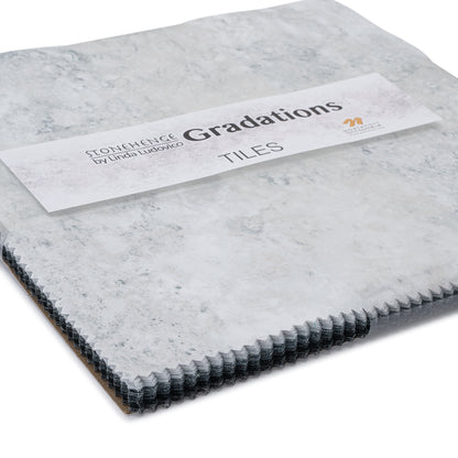 Stonehenge Quilting Cotton Tiles 10" Square Precuts - Graphite - Gradations II Collection
