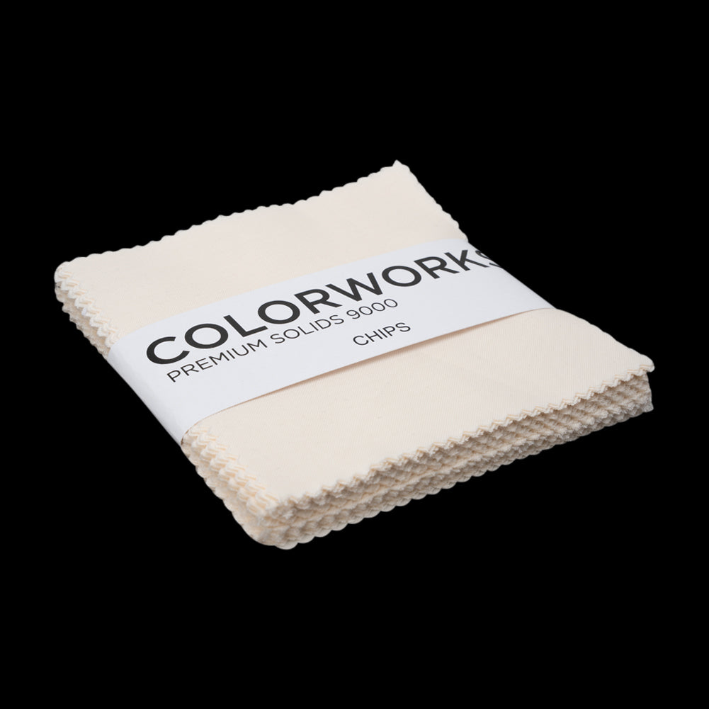 Northcott Quilting Cotton Chips 5" Square Precuts - Eggshell - Colorworks Collection - Folded