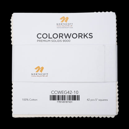 Northcott Quilting Cotton Chips 5" Square Precuts - Eggshell - Colorworks Collection