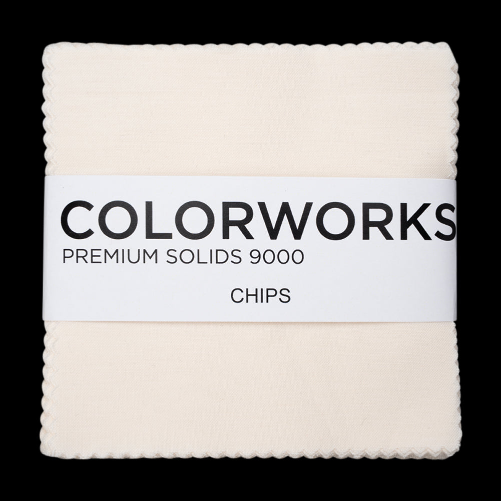 Northcott Quilting Cotton Chips 5" Square Precuts - Eggshell - Colorworks Collection