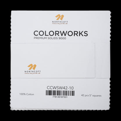 Northcott Quilting Cotton Chips 5" Square Precuts - Snow - Colorworks Collection Detail