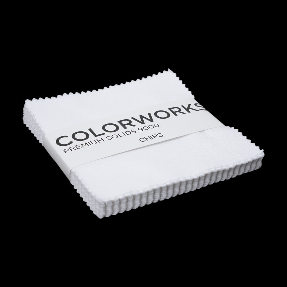 Northcott Quilting Cotton Chips 5" Square Precuts - Superwhite - Colorworks Collection Folded