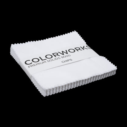 Northcott Quilting Cotton Chips 5" Square Precuts - Superwhite - Colorworks Collection Folded