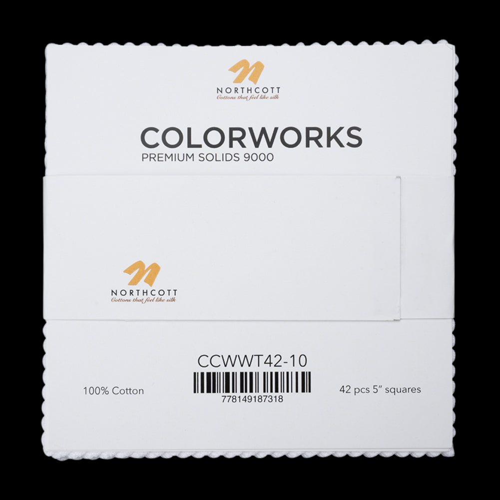 Northcott Quilting Cotton Chips 5" Square Precuts - Superwhite - Colorworks Collection Detail