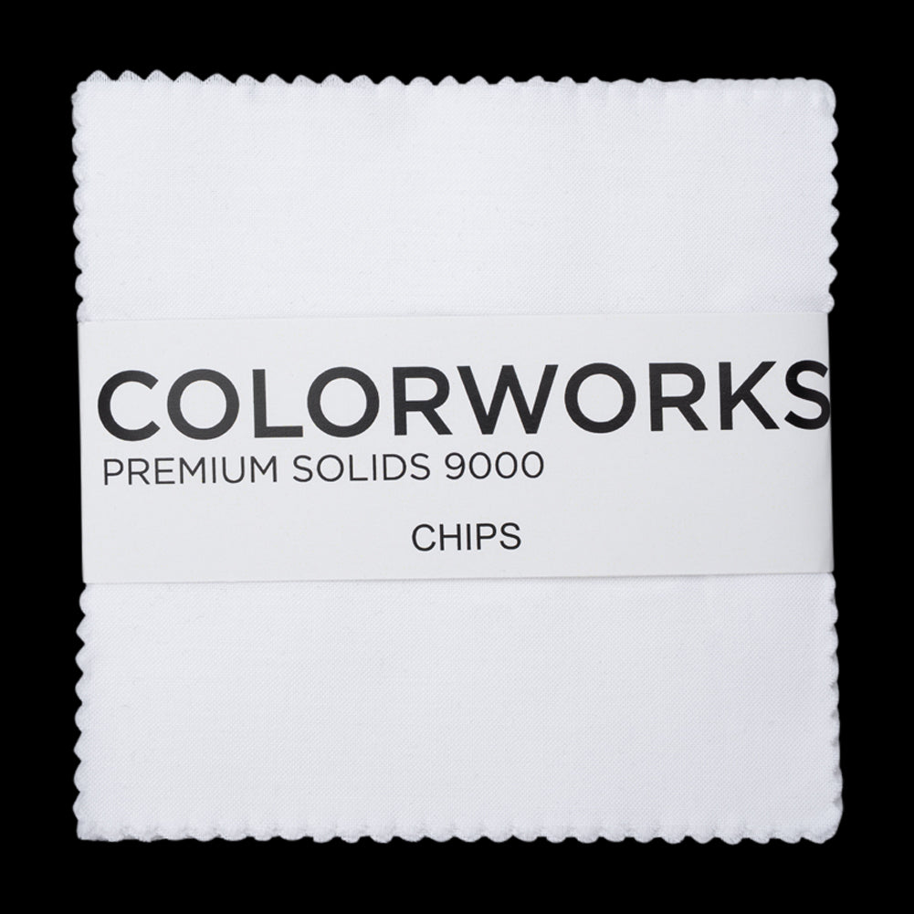 Northcott Quilting Cotton Chips 5" Square Precuts - Superwhite - Colorworks Collection