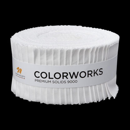 Northcott Quilting Cotton Strip Rolls 2.5" Strip Precuts - Snow - Colorworks Collection