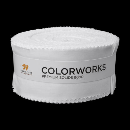 Northcott Quilting Cotton Strip Rolls 2.5" Strip Precuts - Superwhite - Colorworks Collection
