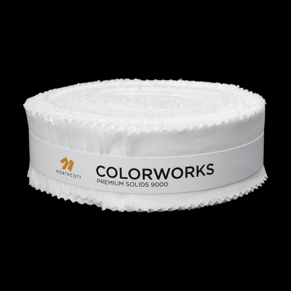Northcott Quilting Cotton Micro Strips 1.5" Strip Precuts - Snow - Colorworks Collection