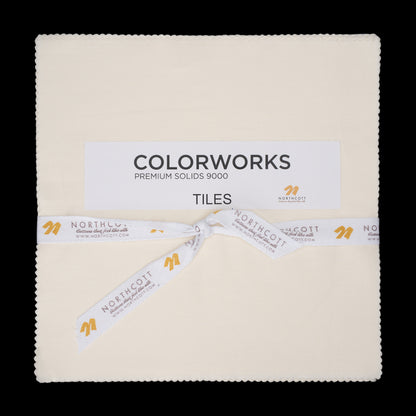 Northcott Quilting Cotton Tiles 10" Square Precuts - Eggshell - Colorworks Collection