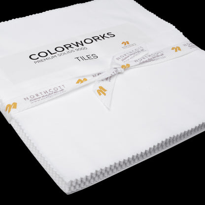 Northcott Quilting Cotton Tiles 10" Square Precuts - Superwhite - Colorworks Collection