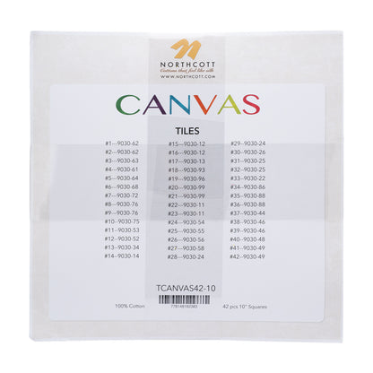 Northcott Quilting Cotton Tiles 10" Square Precuts - Multi - Canvas Collection Detail