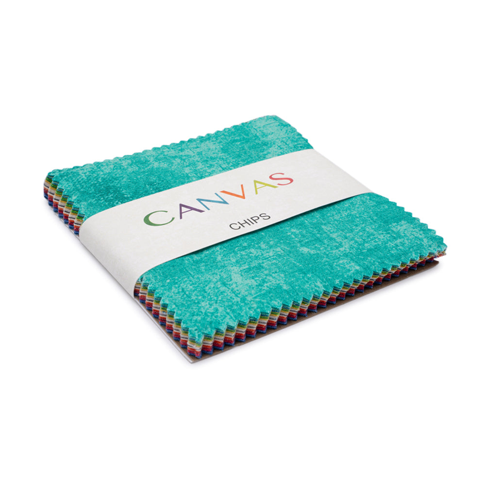 Northcott Quilting Cotton Chips 5" Square Precuts - Multi - Canvas Collection Folded