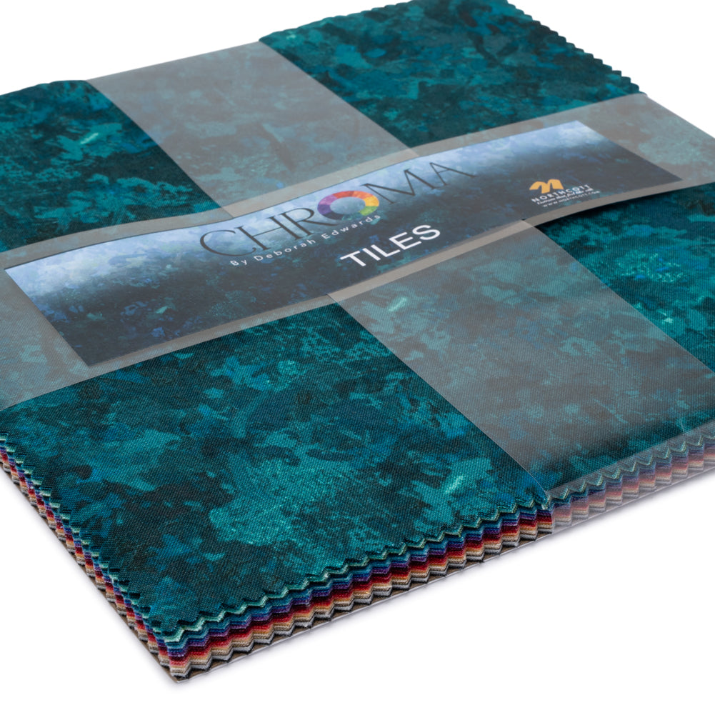 Northcott Quilting Cotton Tiles 10" Square Precuts - Multi - Chroma Collection - Folded