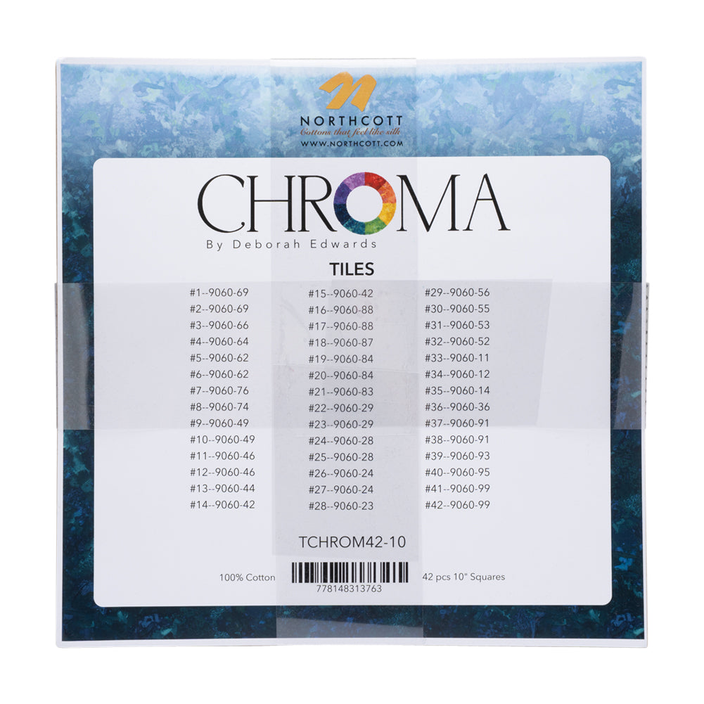 Northcott Quilting Cotton Tiles 10" Square Precuts - Multi - Chroma Collection - Detail