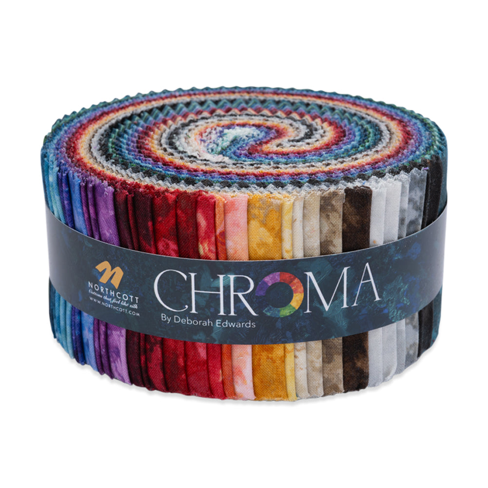 Northcott Quilting Cotton Strip Rolls 2.5" Strip Precuts - Multi - Chroma Collection